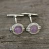 Quiet waters amethyst cufflinks