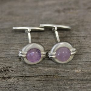 Quiet waters amethyst cufflinks