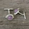 Quiet waters amethyst cufflinks - Image 2