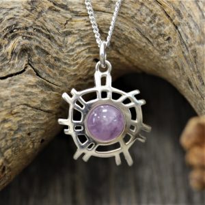 The Sun amethyst pendant