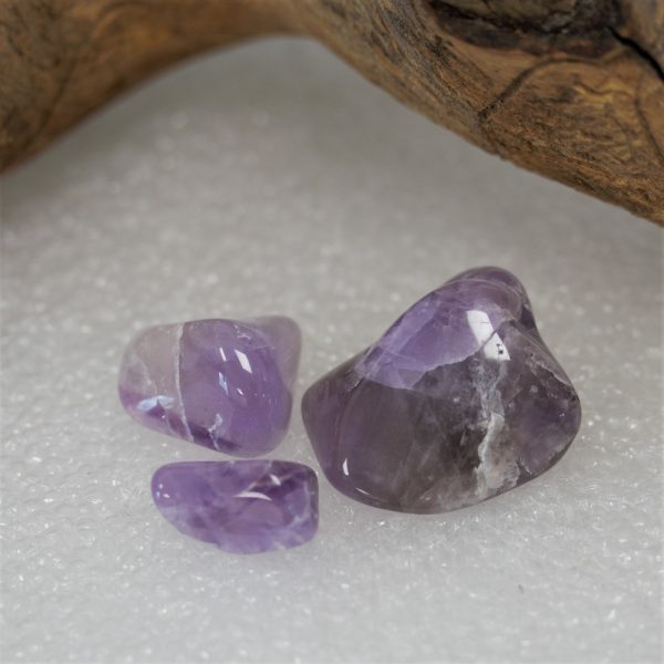 Tumbled amethyst assortment 3 pcs, various sizes