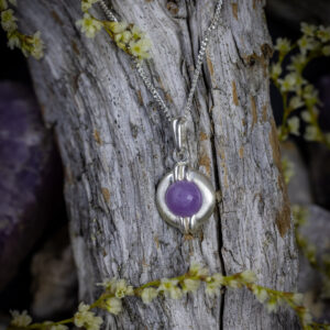 Quiet waters amethyst pendant, small