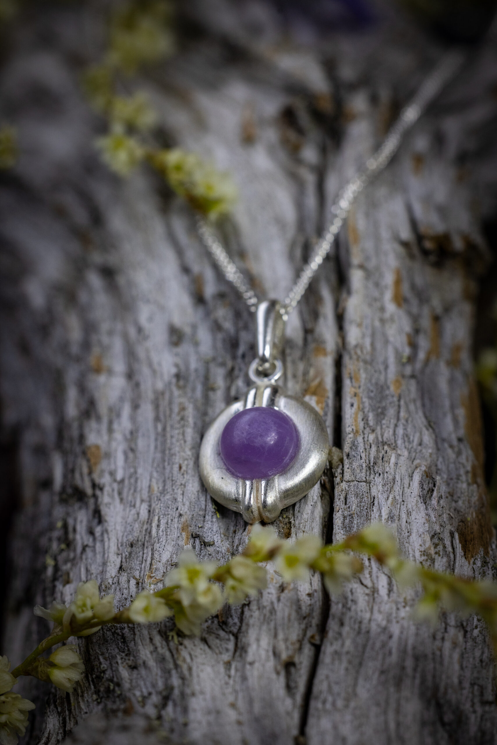 Quiet waters amethyst pendant, small - Image 2