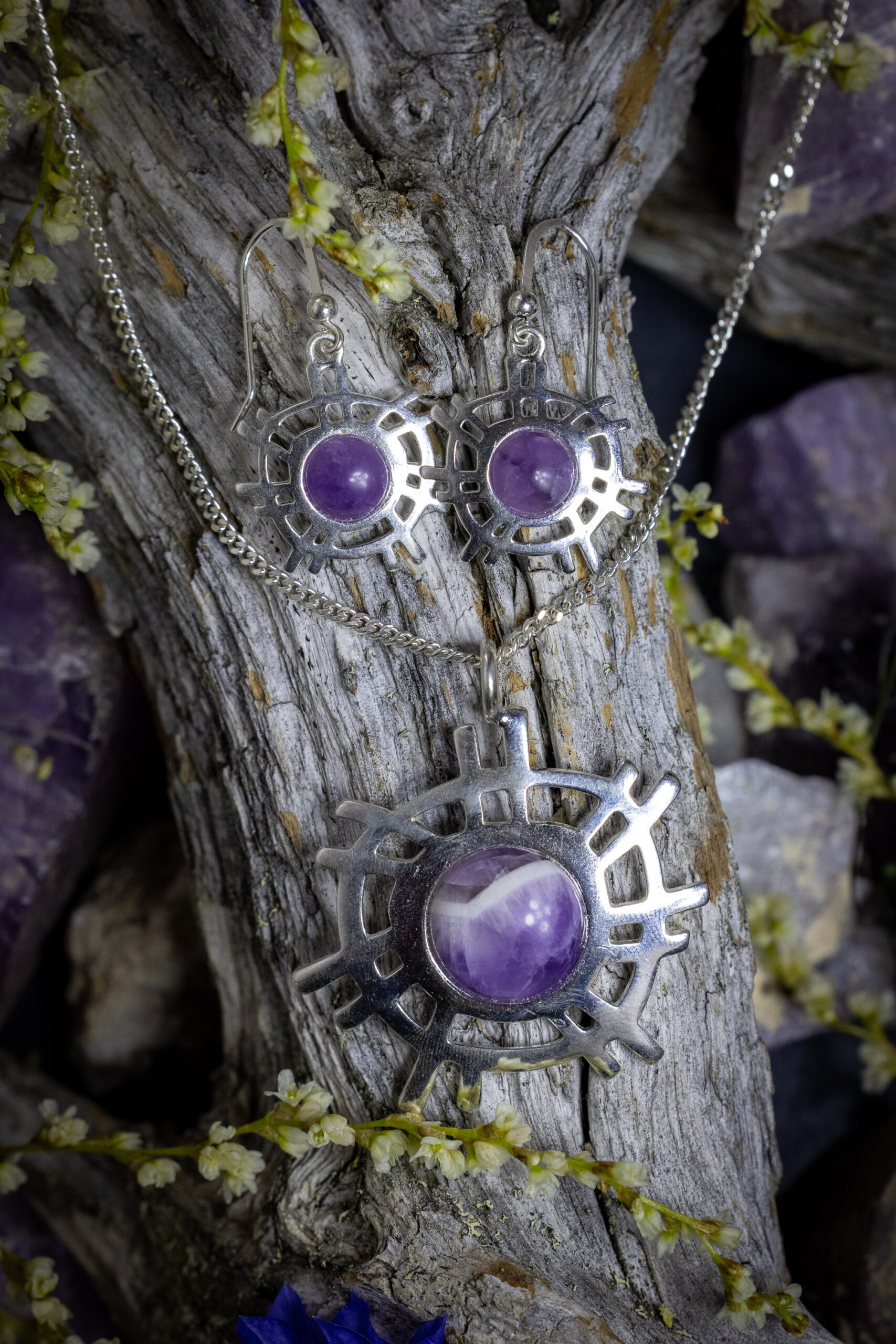 The Sun amethyst set