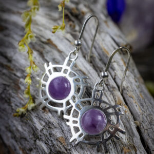 The Sun amethyst earrings