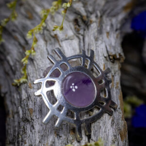 The Sun Amethyst Brooch
