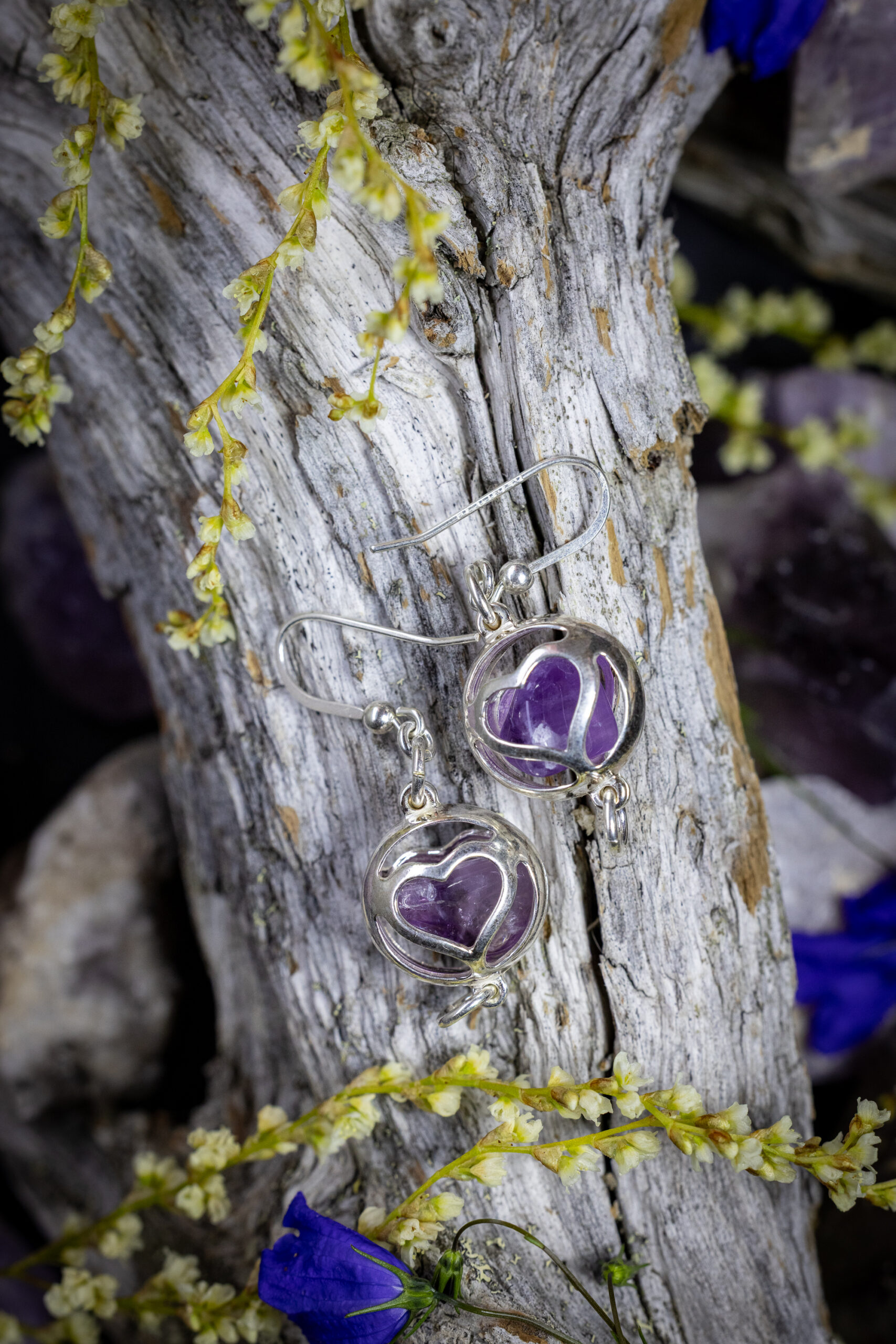 Treasure amethyst earrings