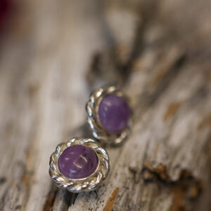 Fell's Blossom amethyst earrings