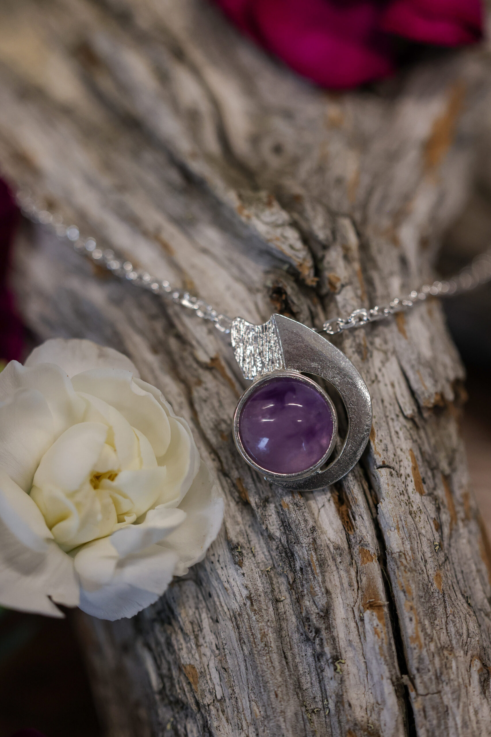 Northern Lights Amethyst pendant, big